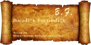 Buczák Fortunát névjegykártya